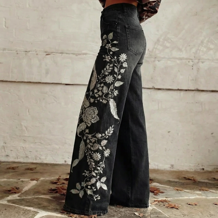Ottilie | Wide-Leg Floral Trousers