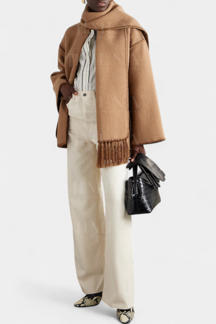 Aurelie | Scarf-Collar Wrap Coat