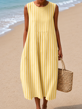 Laurel | Relaxed Sleeveless Striped Dress