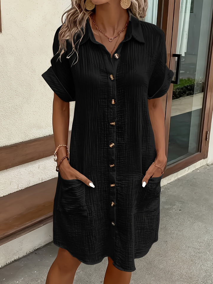Georgia | Relaxed Button-Front Shirt Dress