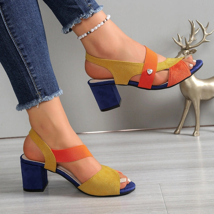 Pamela | Cross Strap Block Heel Sandals