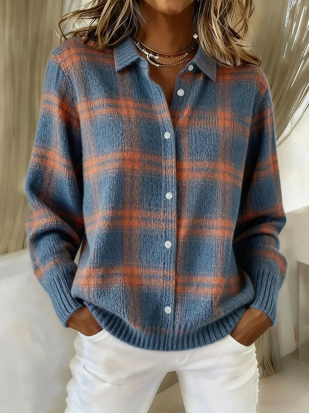 Quinn | Relaxed Plaid Cardigan