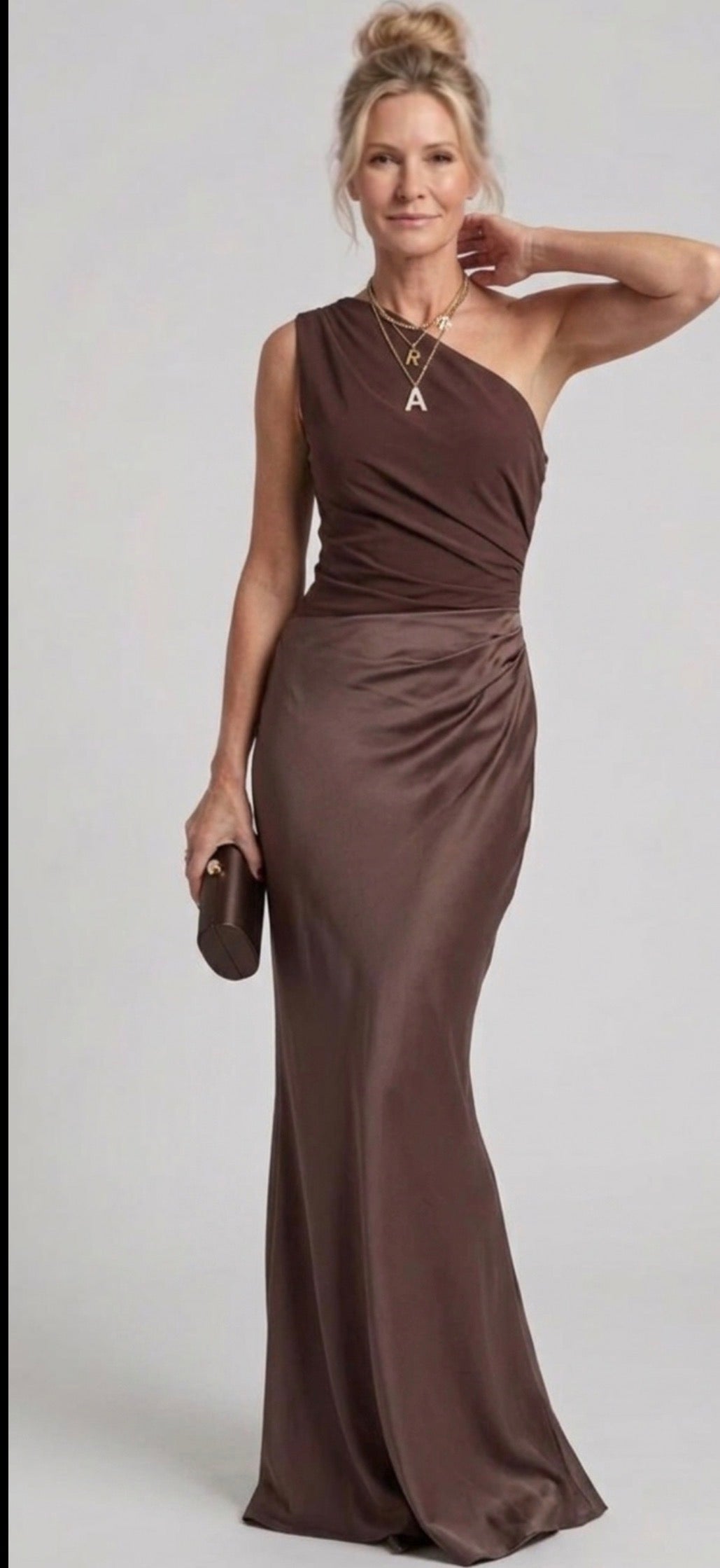 Elspeth | Draped One-Shoulder Maxi Dress