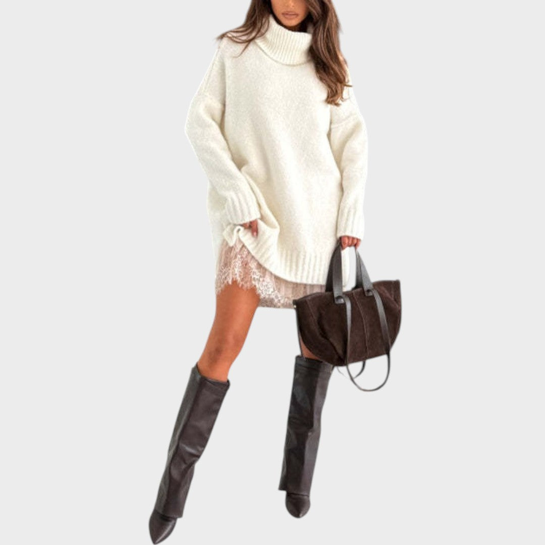 Isabel | Cosy Roll-Neck Sweater Dress