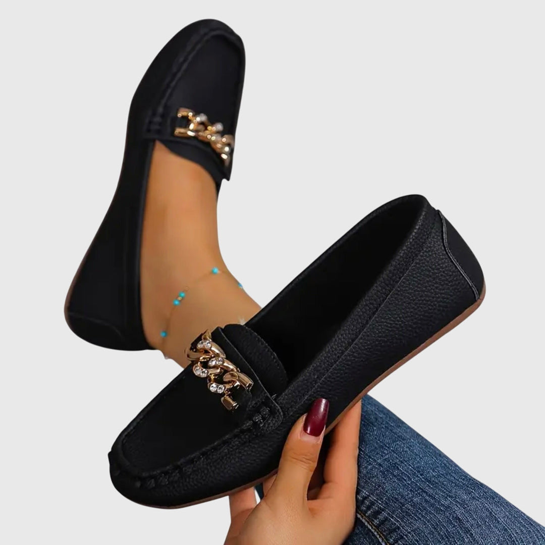 Georgiana | Buckle-Detail Flat Loafers