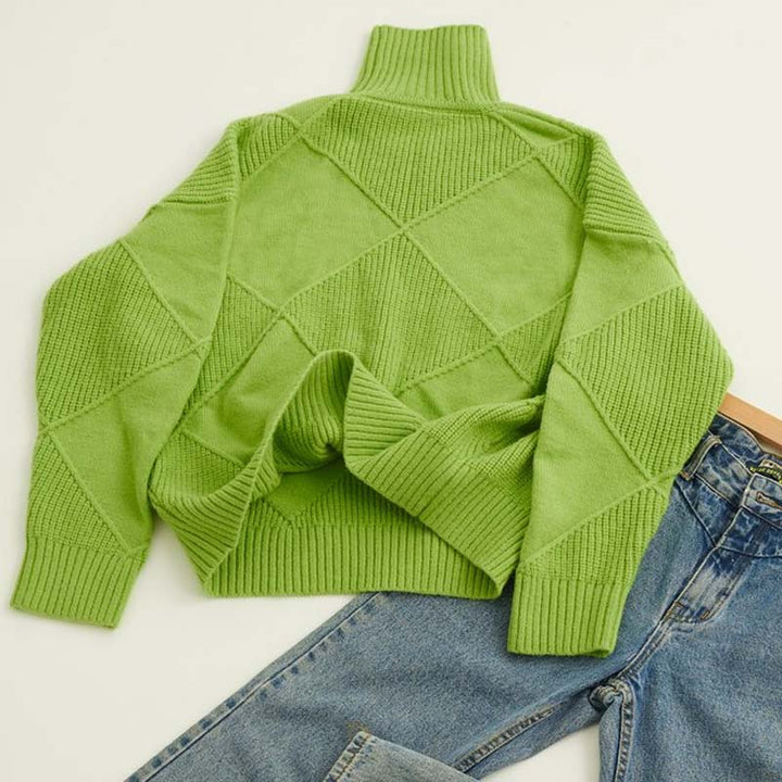 Cecily | Textured Roll-Neck Jumper