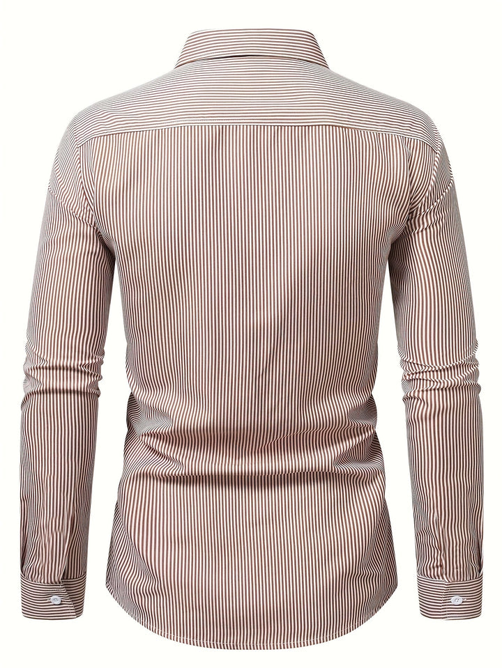 Harrington | Refined Striped Long Sleeve Shirt