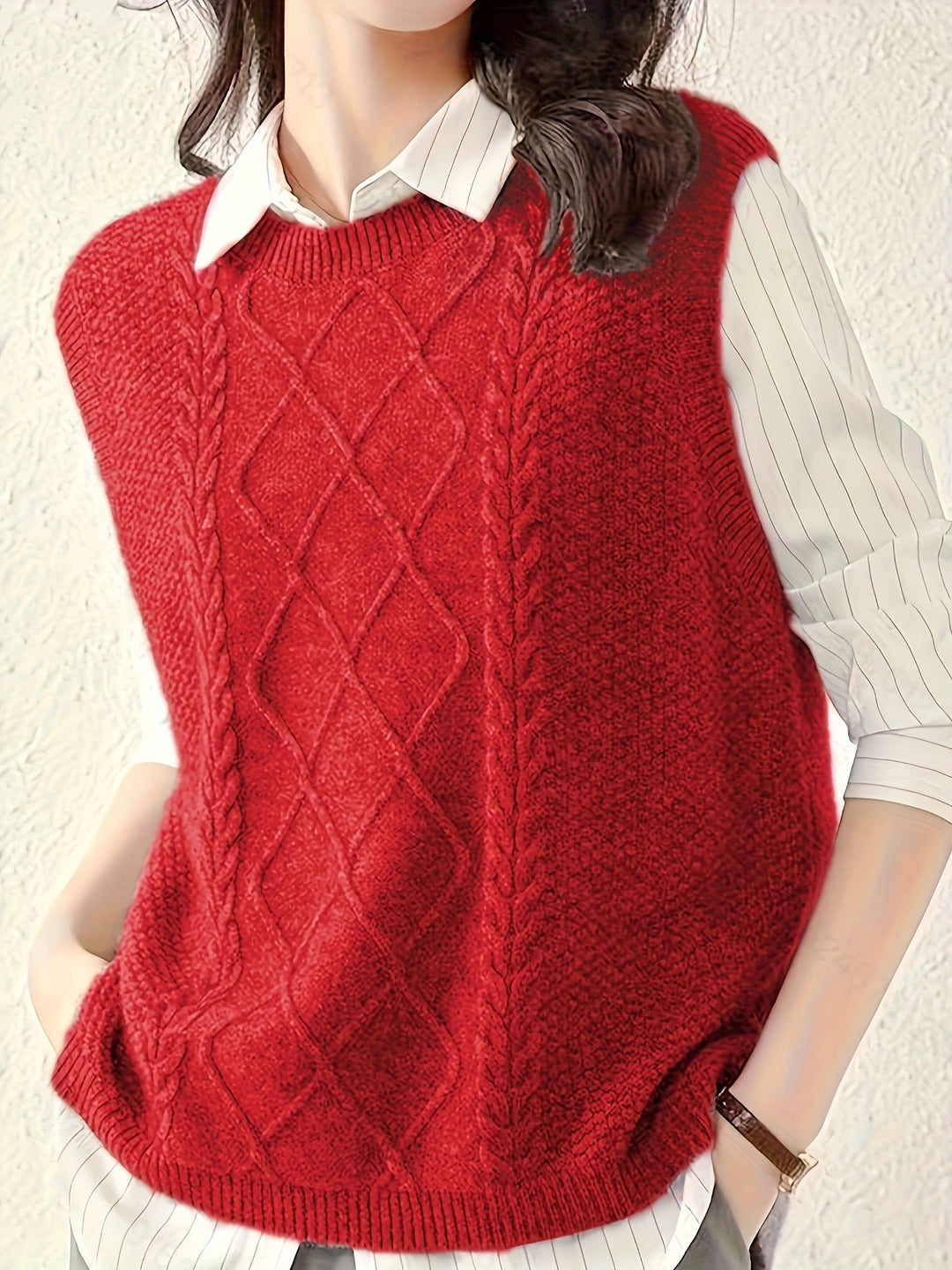 Evelina | Cable-Knit Vest