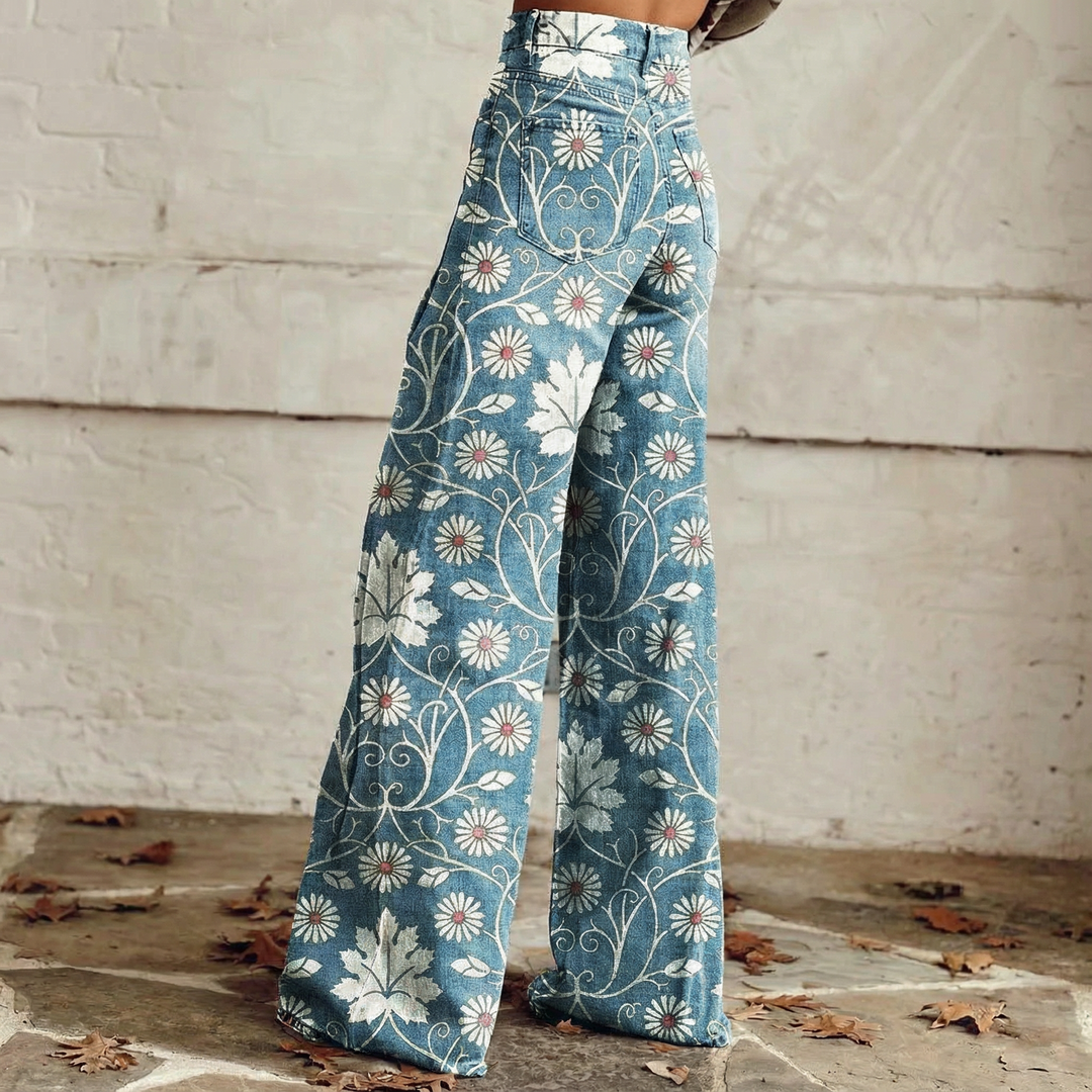 Ramona | Wide-Leg Floral Trousers