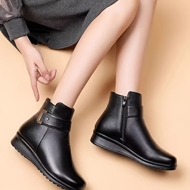 Fiona | Cosy Buckle Ankle Boots