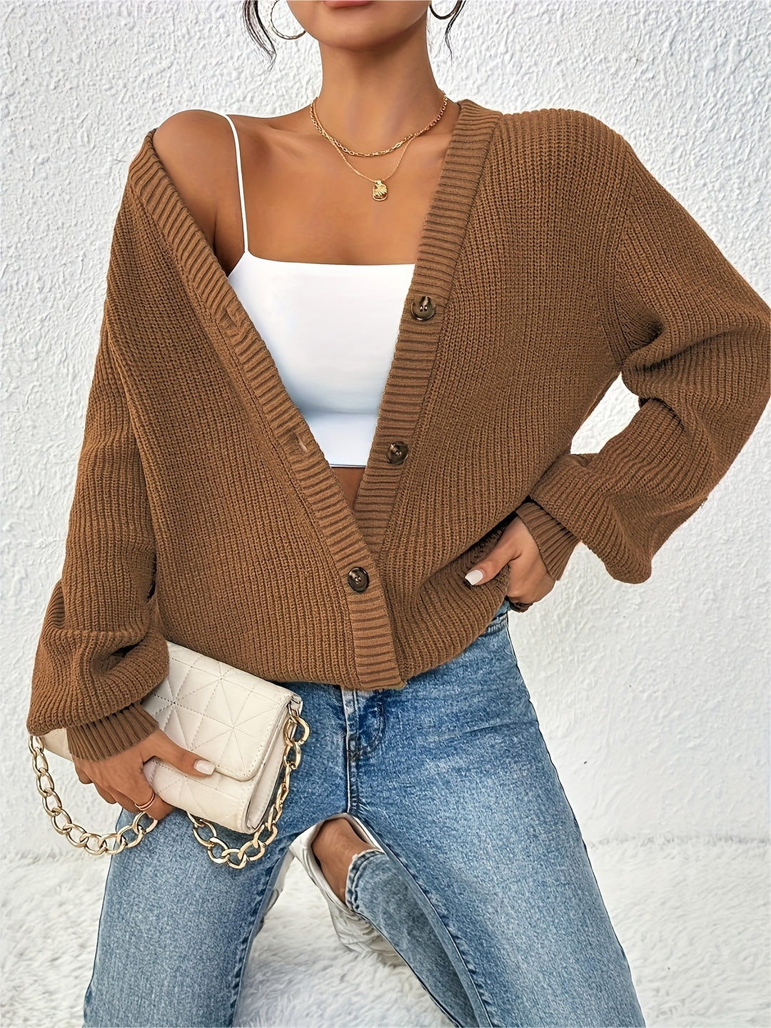Rosemary | Chunky-Knit Button Cardigan