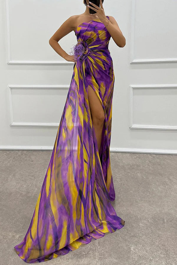 Nicolette | Draped One-Shoulder Evening Gown