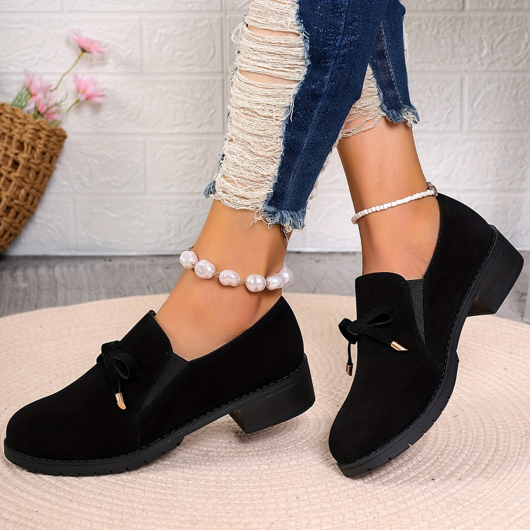 Helen | Bow-Detail Slip-On Loafers