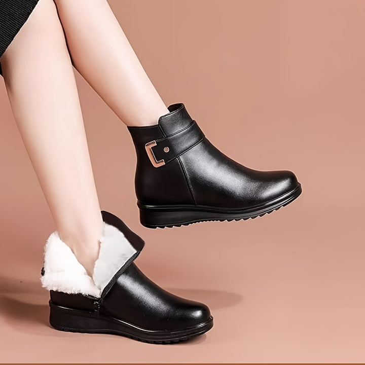 Fiona | Cosy Buckle Ankle Boots