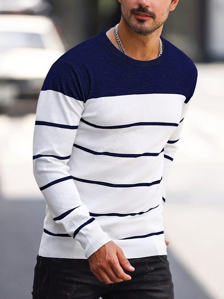 Harrison | Colour-Block Striped Sweater