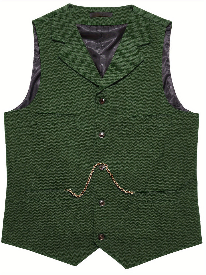 Grayson | Tailored Herringbone Waistcoat