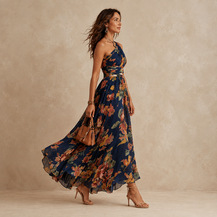 Arabella | One-Shoulder Floral Maxi Dress