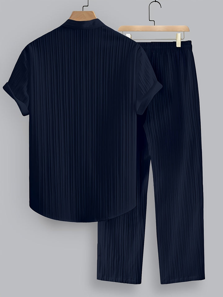 Nathan | Relaxed Stand-Collar Two-Piece Set