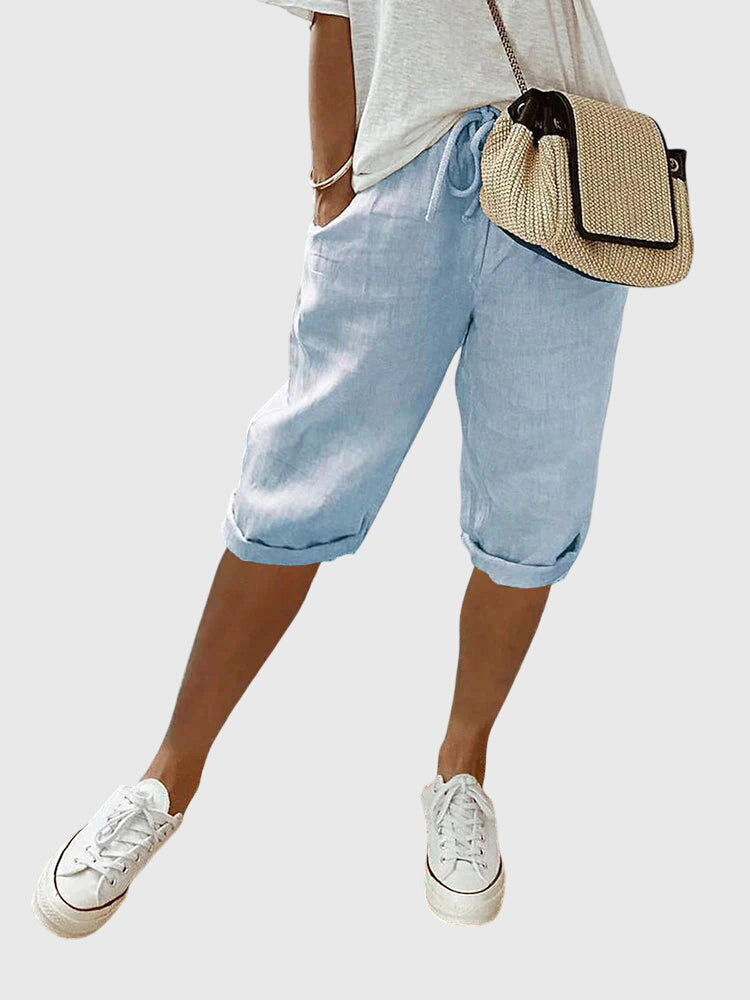 Roslyn | Relaxed Drawstring Capri Trousers