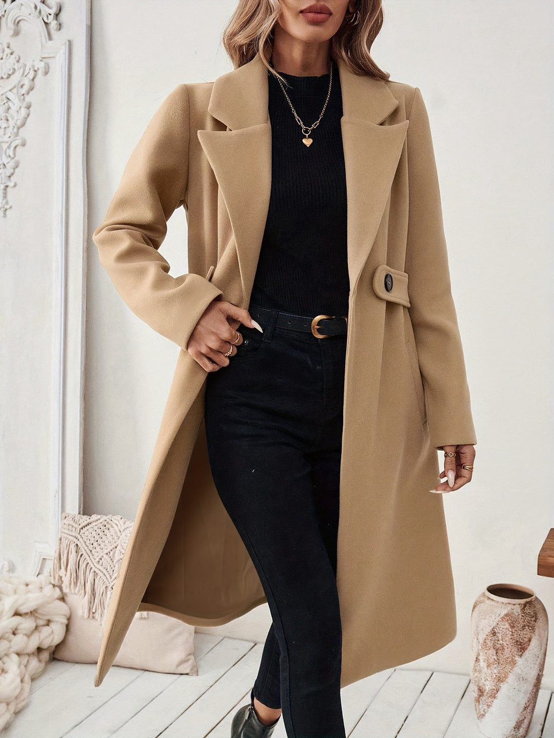 Genevra | Tailored Belted Long Coat