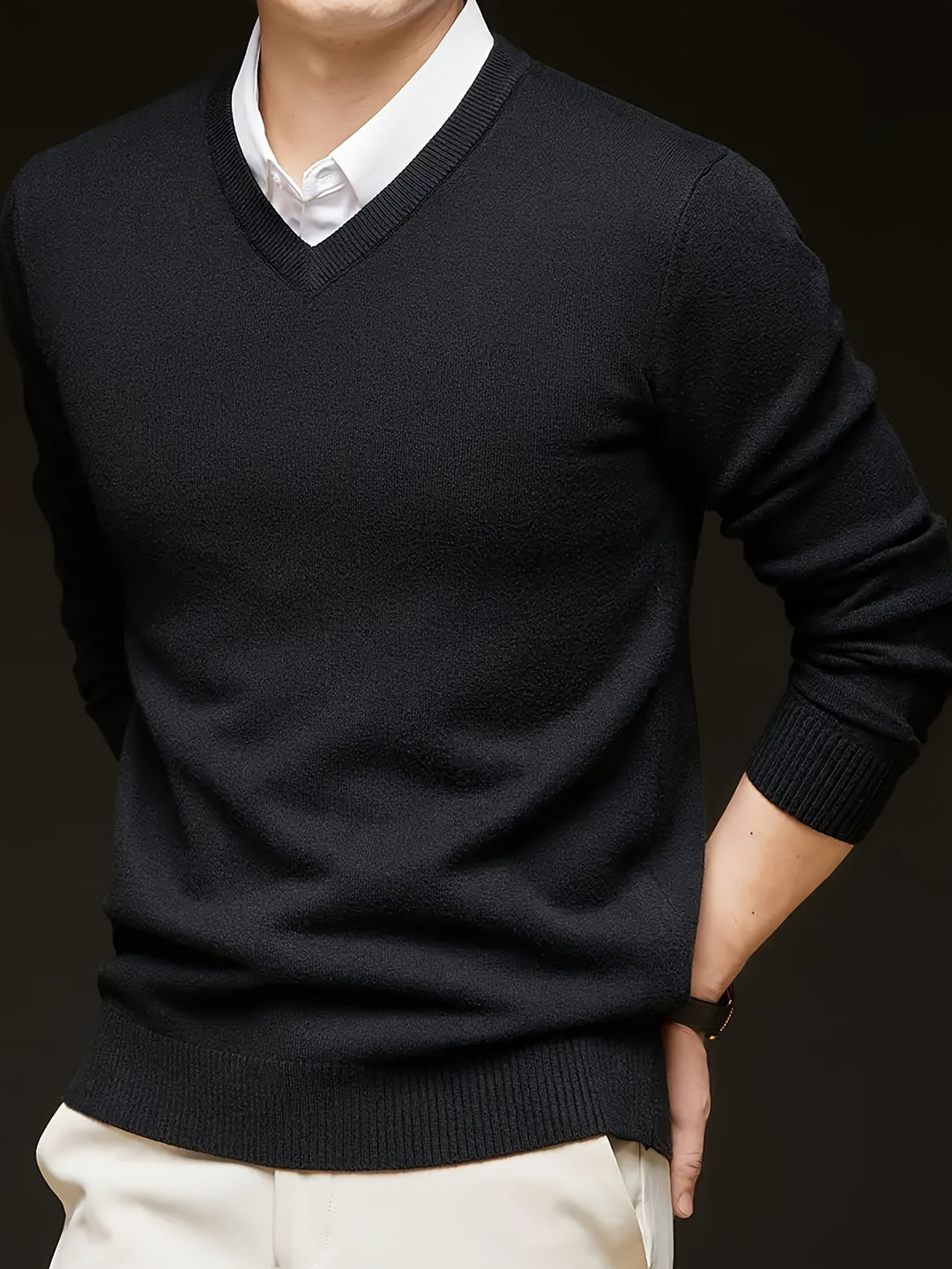 Lincoln | Refined V-Neck Jumper