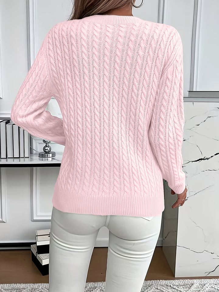 Maeve | Cable-Knit Round Neck Jumper