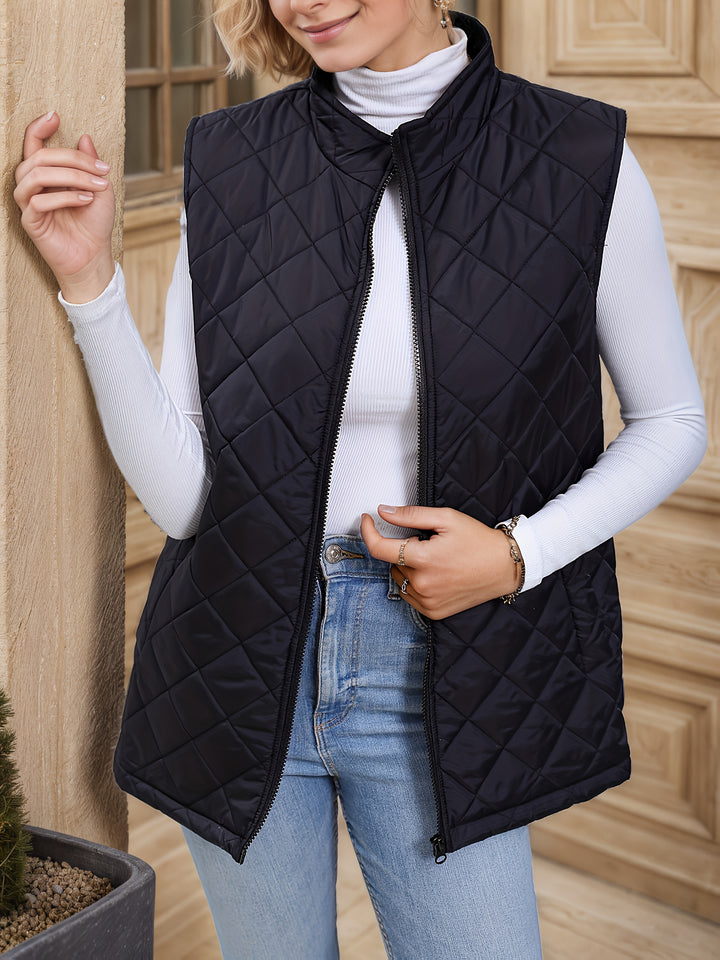 Whitney | Quilted Zip-Up Gilet