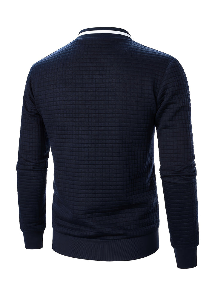 Spencer | Textured Zip-Up Bomber Jacket