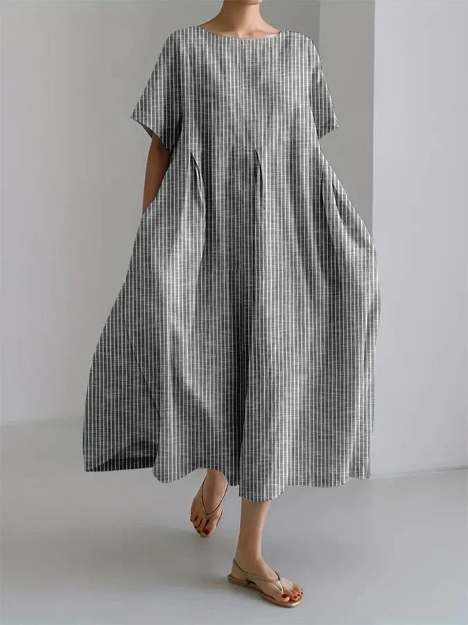 Roberta | Relaxed Striped Midi Dress