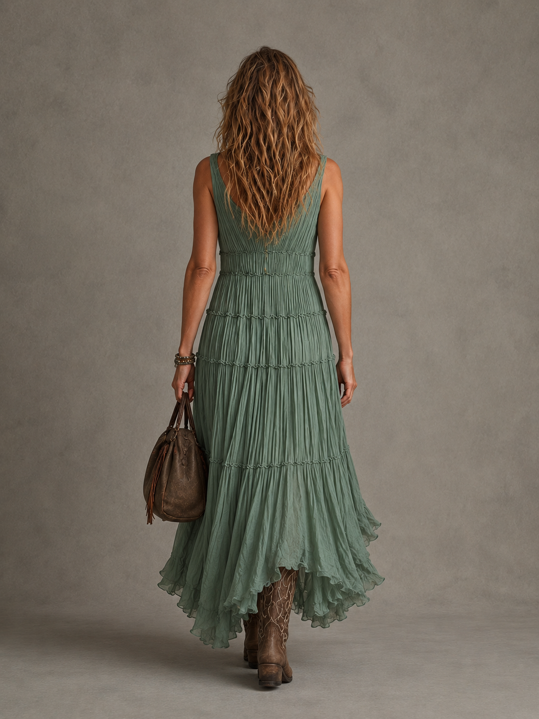 Aurora | Tiered Sleeveless Maxi Dress