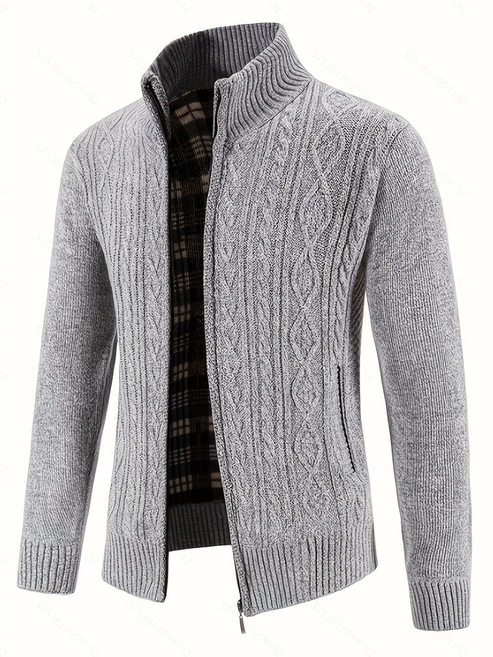 Alistair | Textured Full-Zip Cardigan