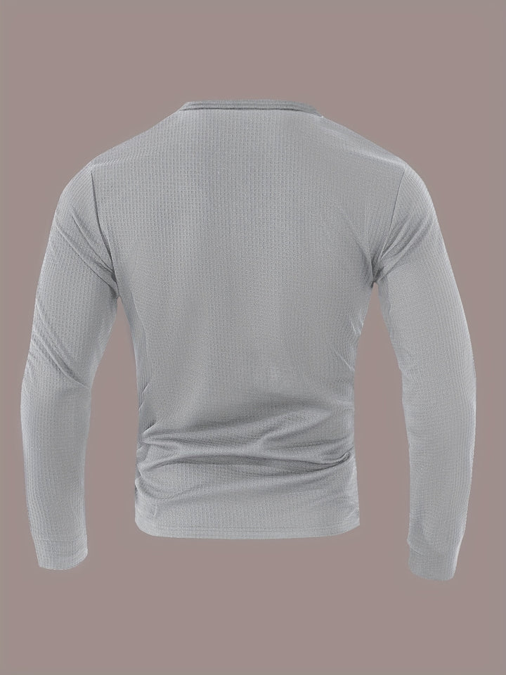 Bryce | Textured Contrast Henley Shirt