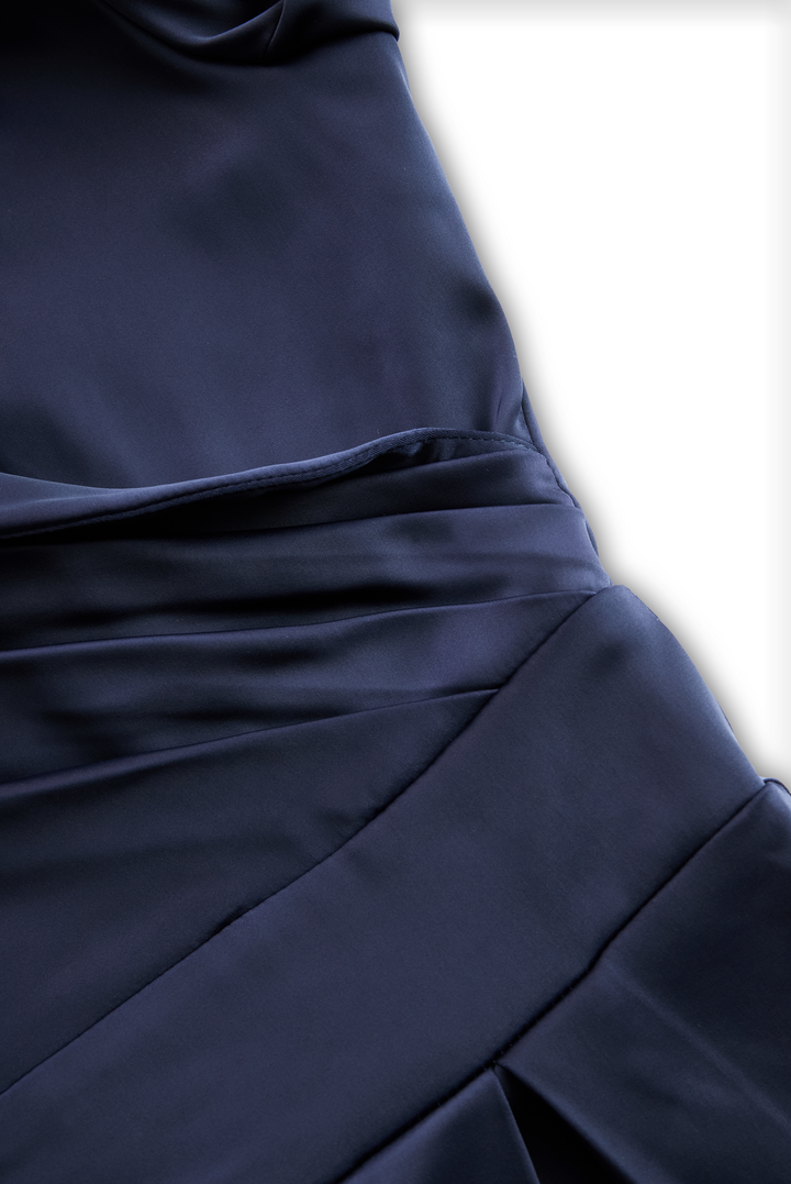 Constance | Shawl Collar Midi Dress