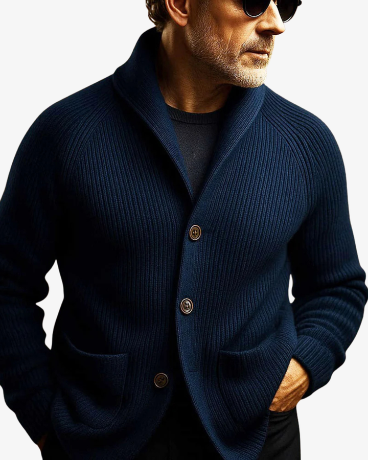Clifford | Tailored Button-Front Knit Cardigan