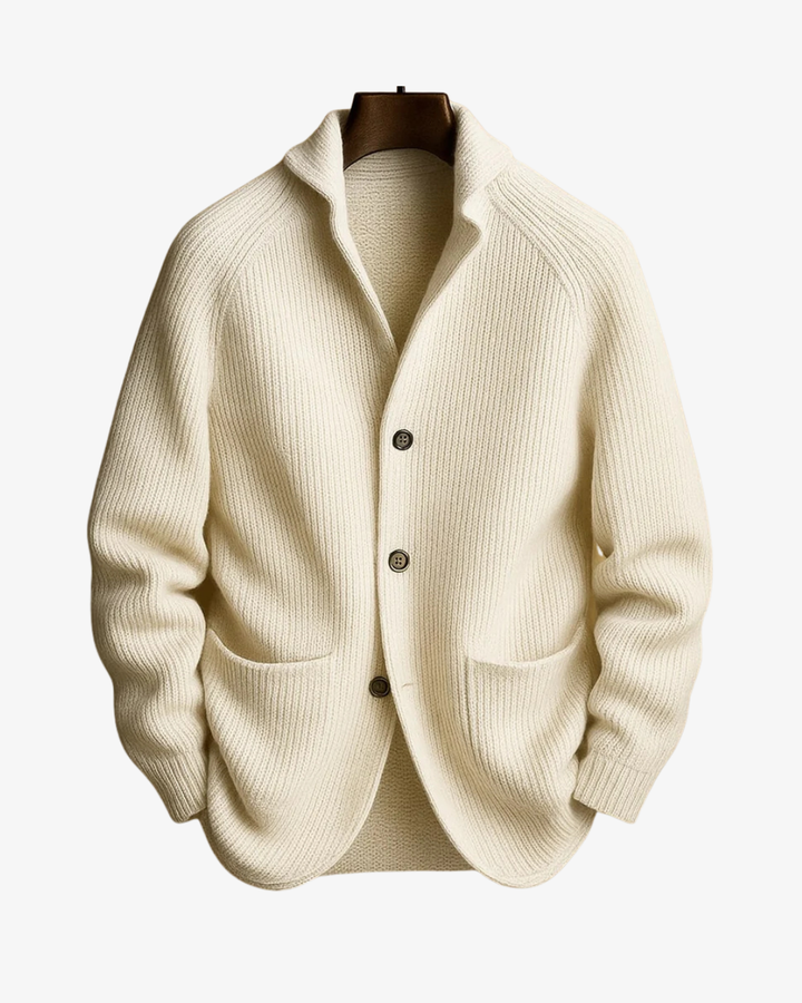 Clifford | Tailored Button-Front Knit Cardigan
