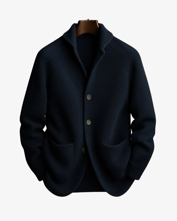 Clifford | Tailored Button-Front Knit Cardigan