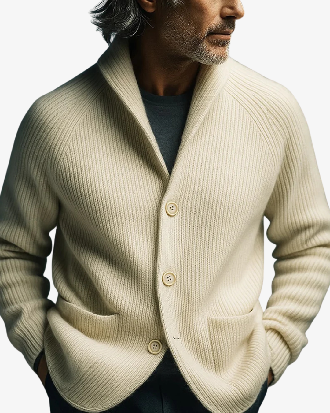 Clifford | Tailored Button-Front Knit Cardigan