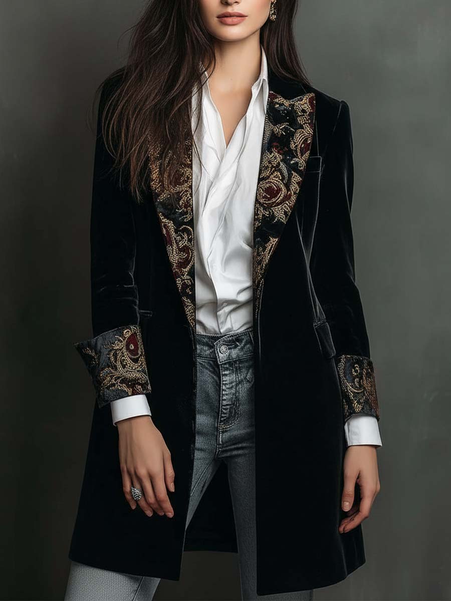 Octavia | Baroque-Trim Tailored Blazer