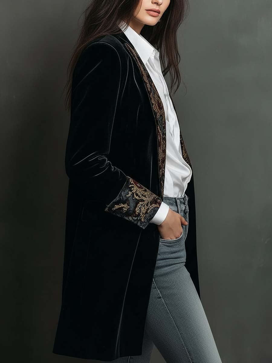 Octavia | Baroque-Trim Tailored Blazer