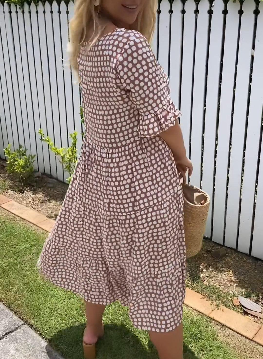 Tabitha | Tiered Spotted Summer Dress