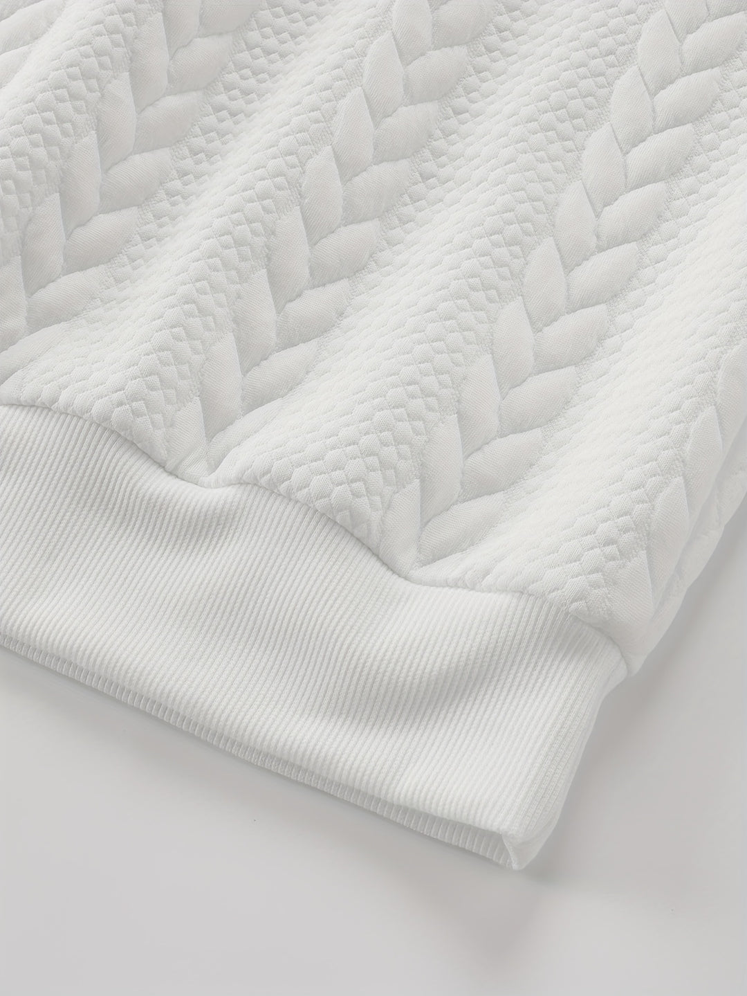Theodore | Textured Cable-Knit Crew Sweatshirt