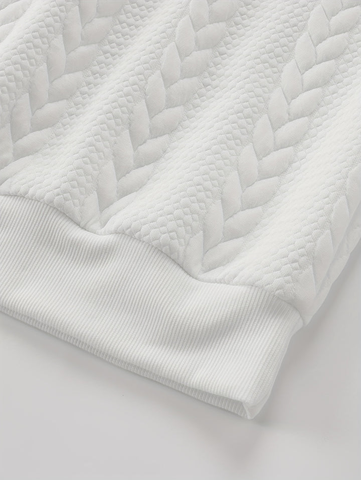 Theodore | Textured Cable-Knit Crew Sweatshirt