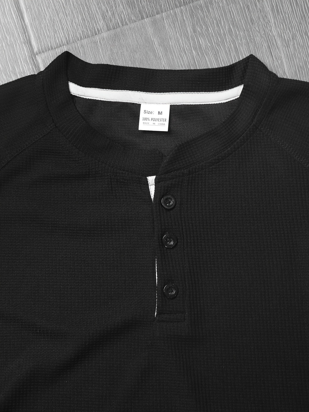 Roland | Textured Button-Placket Long-Sleeve Top