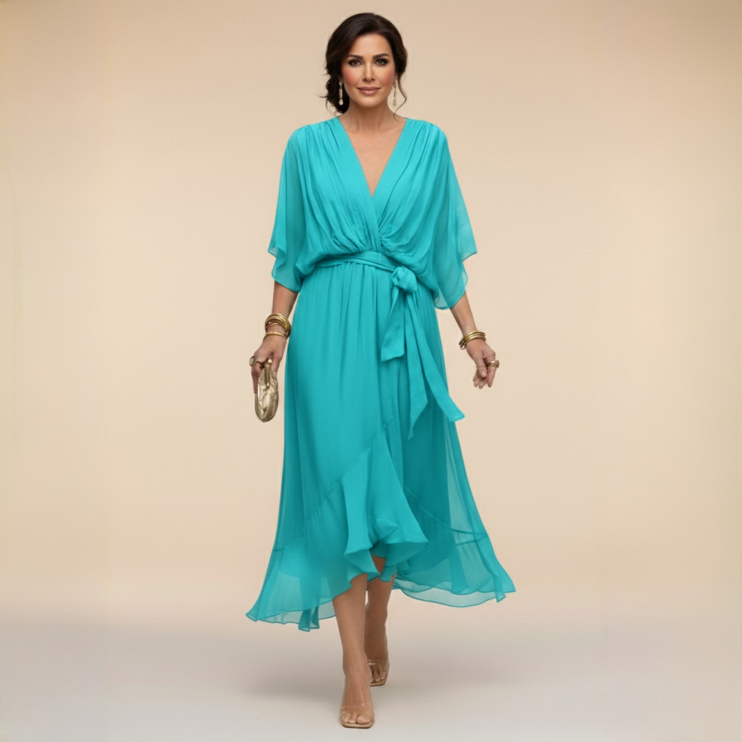 Ramona | Flowing Wrap Midi Dress