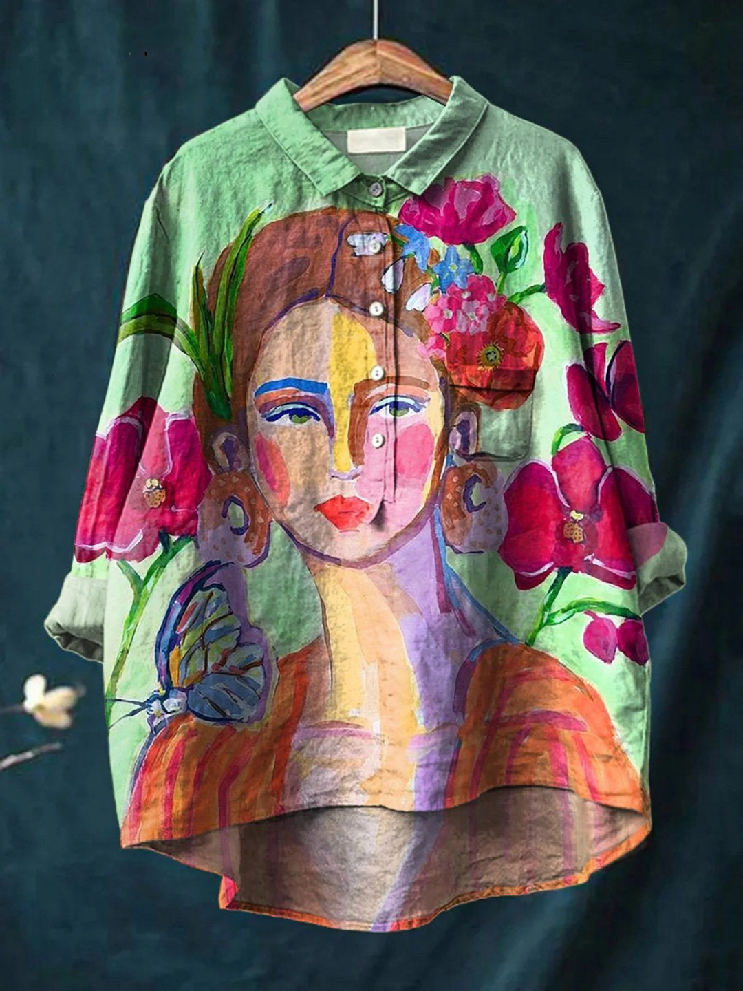 Antoinette | Artful Portrait Print Relaxed Shirt
