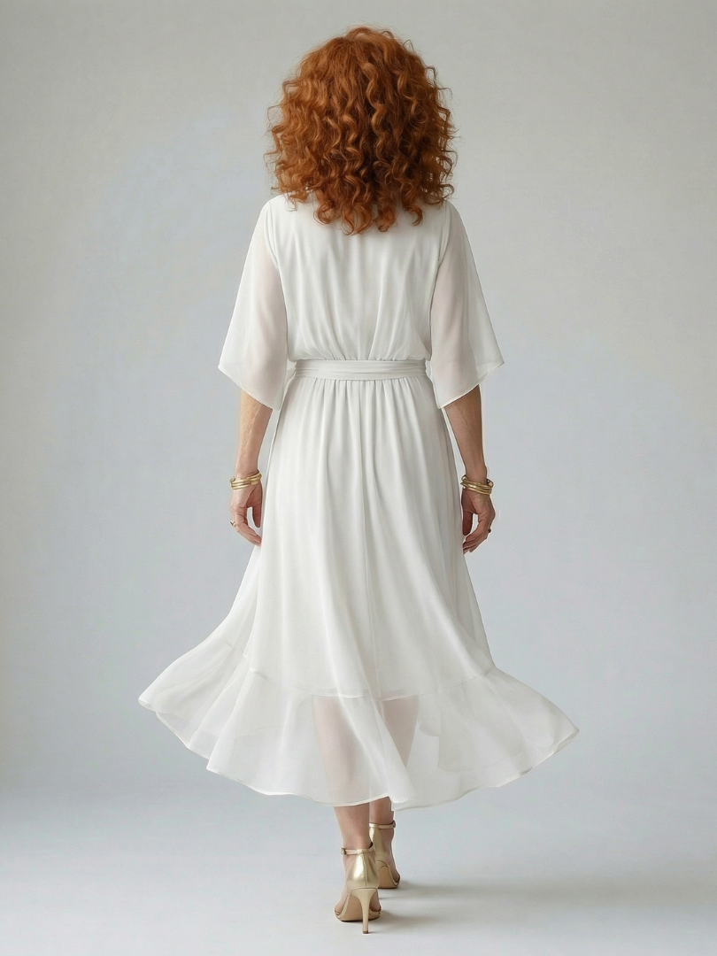 Diana | Flowing Drape Midi Dress