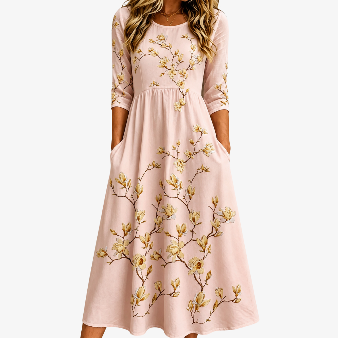 Ginevra | Floral Pocket Midi Dress