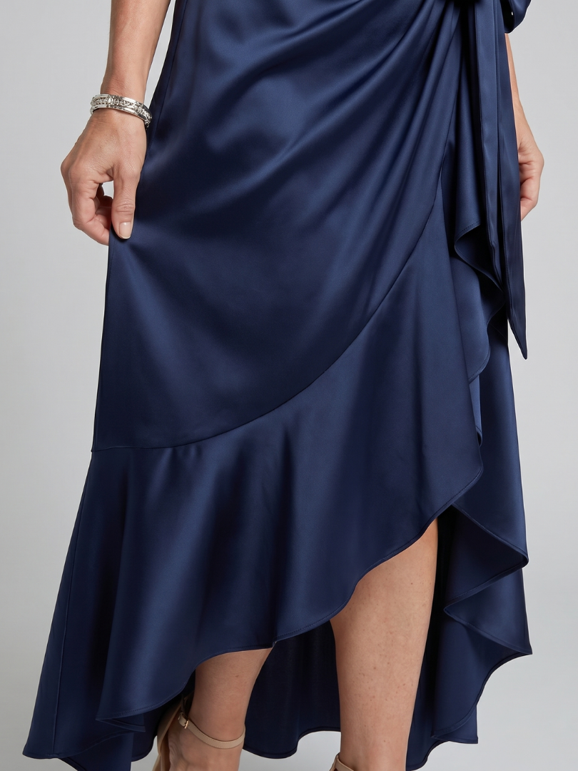 Della | Halter Neck Wrap Midi Dress
