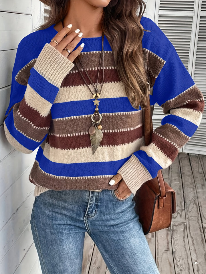 Isla | Striped Round-Neck Jumper