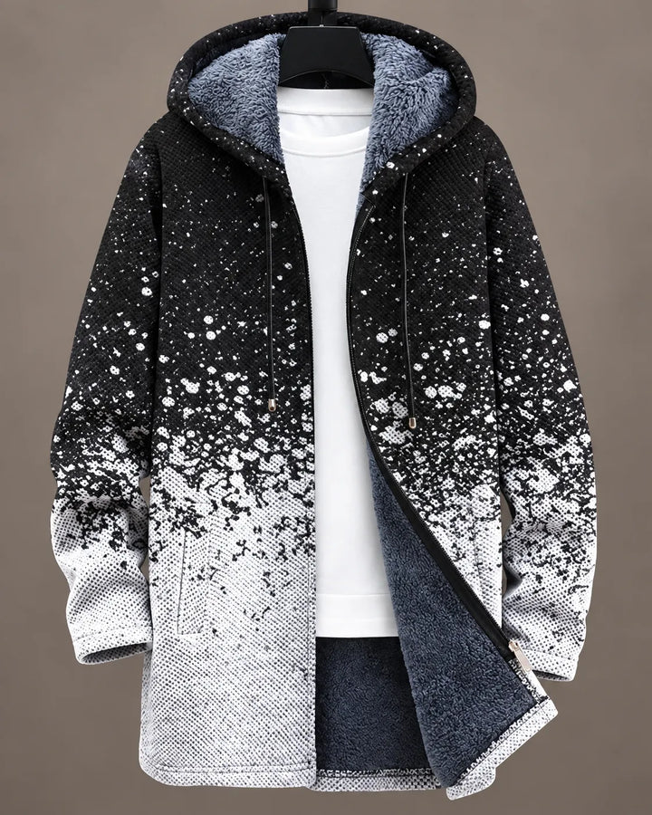 Garrett | Speckled Hooded Zip Jacket